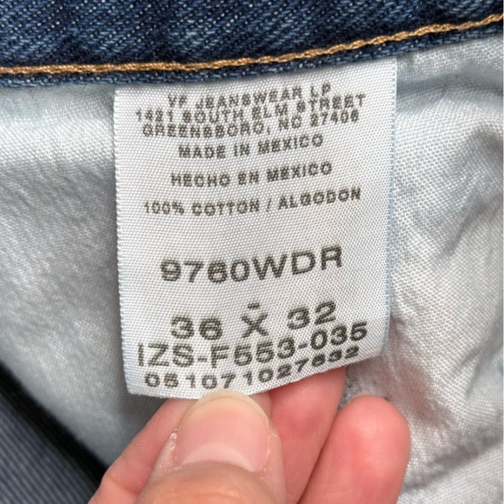 Wrangler Men’s Five Star Premium Denim Relaxed Fit Jeans‎ Set of 2- Sz 36x32 - Picture 7 of 14